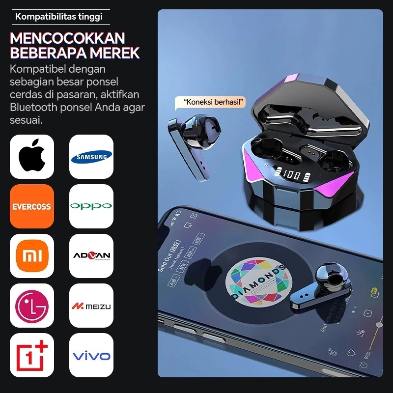 PROMO TERBARU X15 TWS GAMING HEADSET BLUETOOTH 5.1 NO DELAY