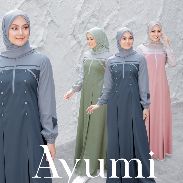 GAMIS REMAJA MODEL KRKINIAN, AYUMI 390 GREEN, AYUMI 390 PINK & AYUMI 390 BLUE (ETHICA MATARAM)