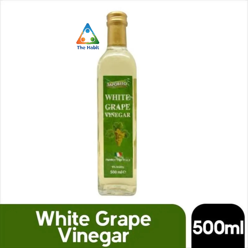 (The Habit) Saporito White Wine Vinegar 500 gr ( cuka anggur )