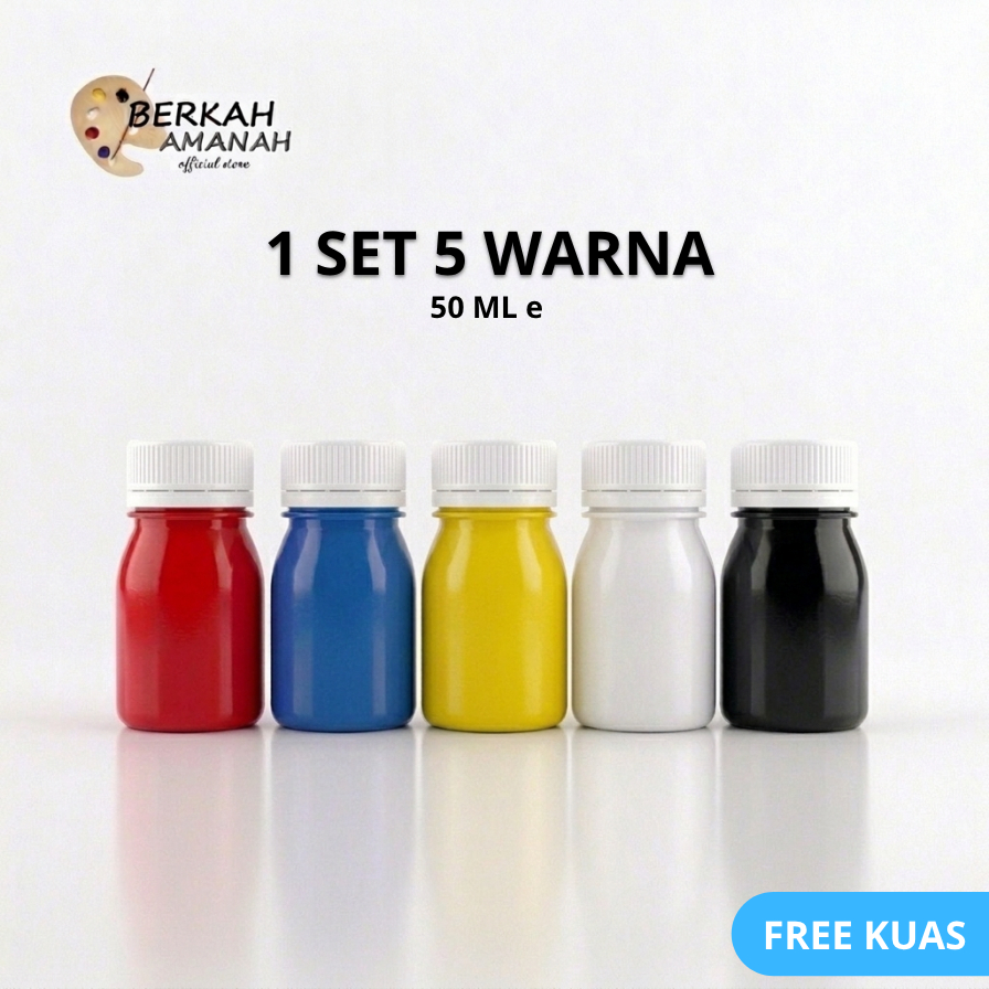 cat lukis 50ml 1set 5warna primer + kuas
