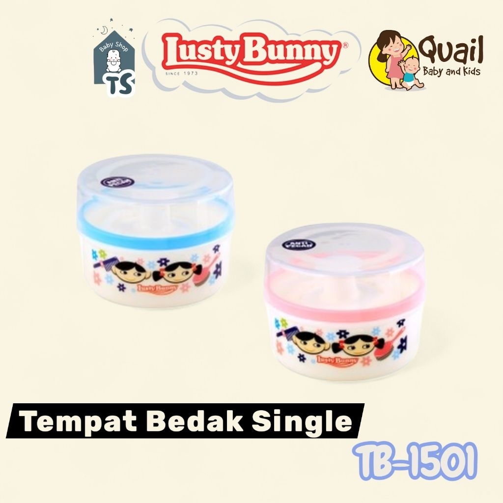 TB-1501 Lusty Bunny Tempat Bedak Bayi Single Anti Pecah BPA Free |Quail Baby Shop