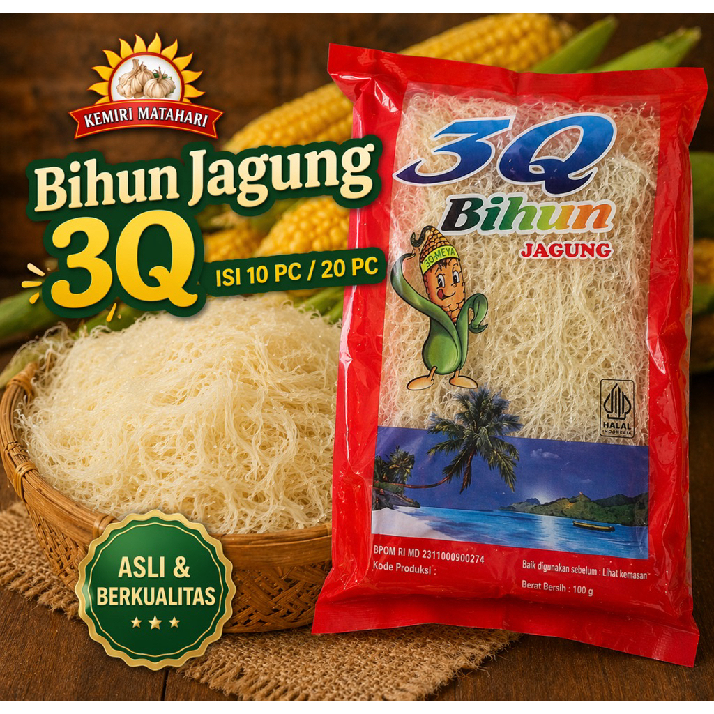 [Bal] Bihun Jagung 3Q 160 Gram / 320 Gram