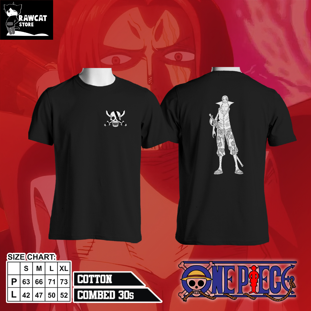 KAOS SHANKS ONE PIECE - TSHIRT HITAM