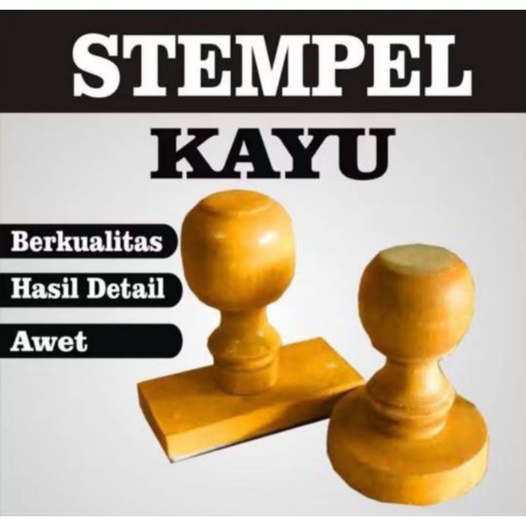 Custom Stempel Kayu Jumbo/Biasa/Manual Desain Suka-Sukamu