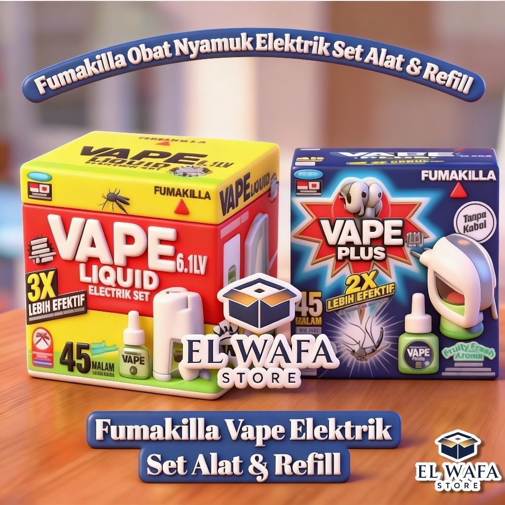 Fumakilla Vape Plus Cld & Cordless Obat Nyamuk Elektrik Full Set