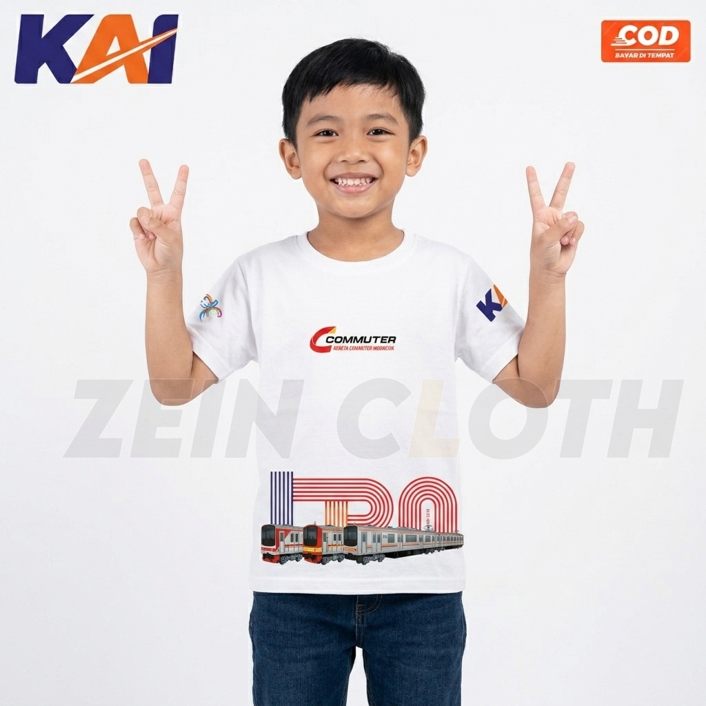 Kaos Anak Kereta Commuter Line / Kaos Anak KRL Kereta Listrik