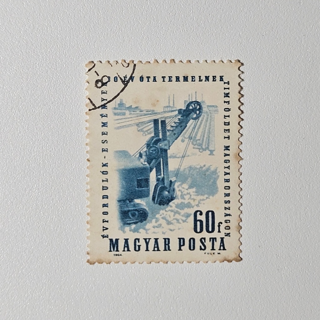 Perangko Industri Pertambangan Hungaria: Produksi Batubara Hungaria Bányászat Industri Tambang (Klas