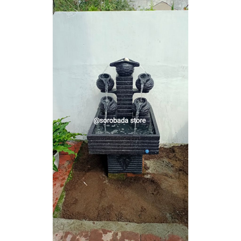kolam hias 5 kendi minimalis semi traso l air mancur minimalis 5 kendi l hiasan kolam l dekorasi tam