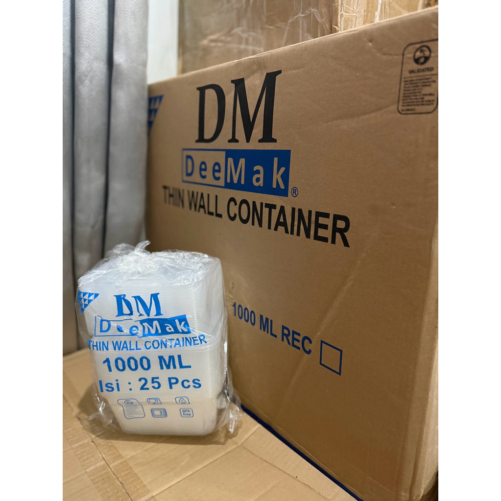 thinwall 1000ml persegi panjang