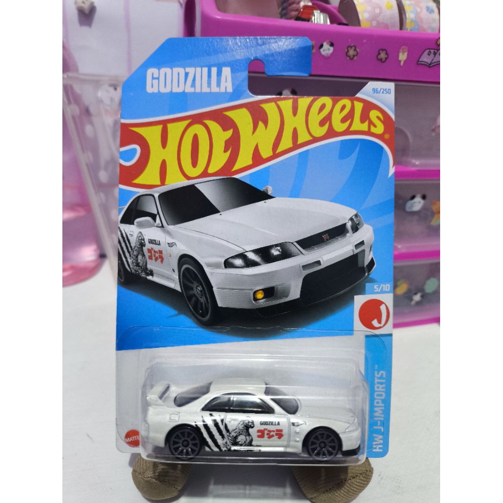 Hotwheels Godzilla putih hitam