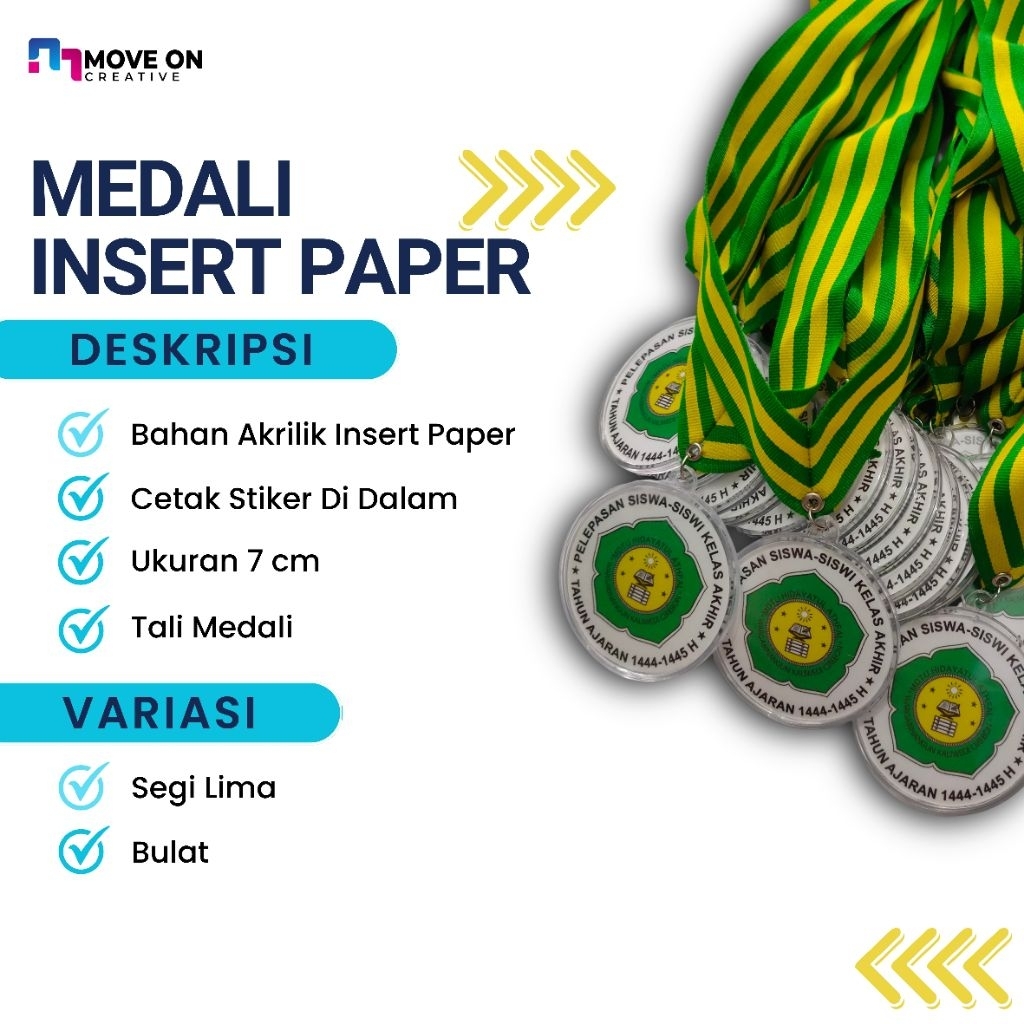 Medali Wisuda Akrilik Insert Paper