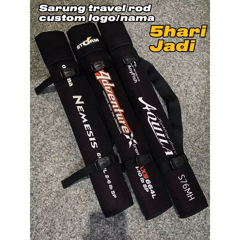 TAS PANCING / sarung travel rod custom logo / sarung joran / case joran / tas joran