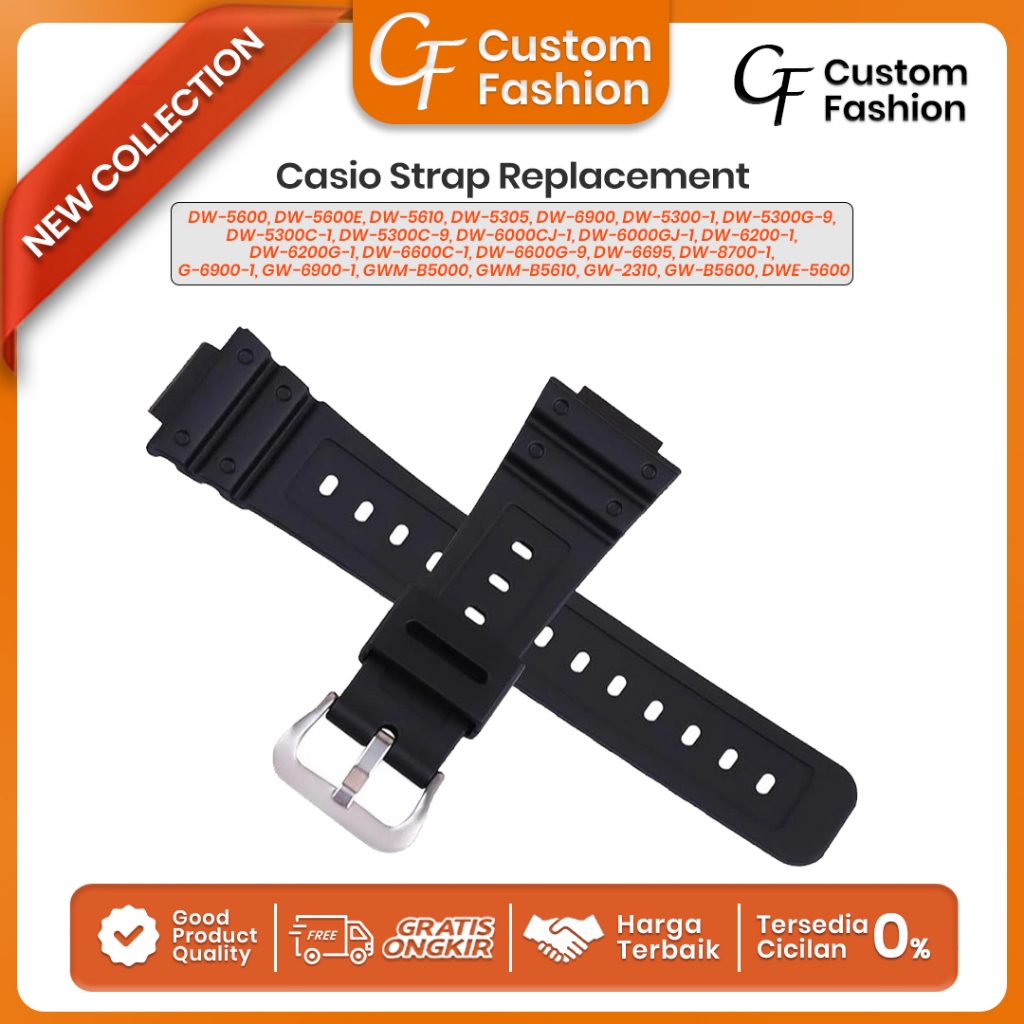 Rubber Strap Tali Karet Jam Tangan Casio DW5600 DW-5600 DW-8700-1 G-6900 GW-6900 DWE-5600 DW5610