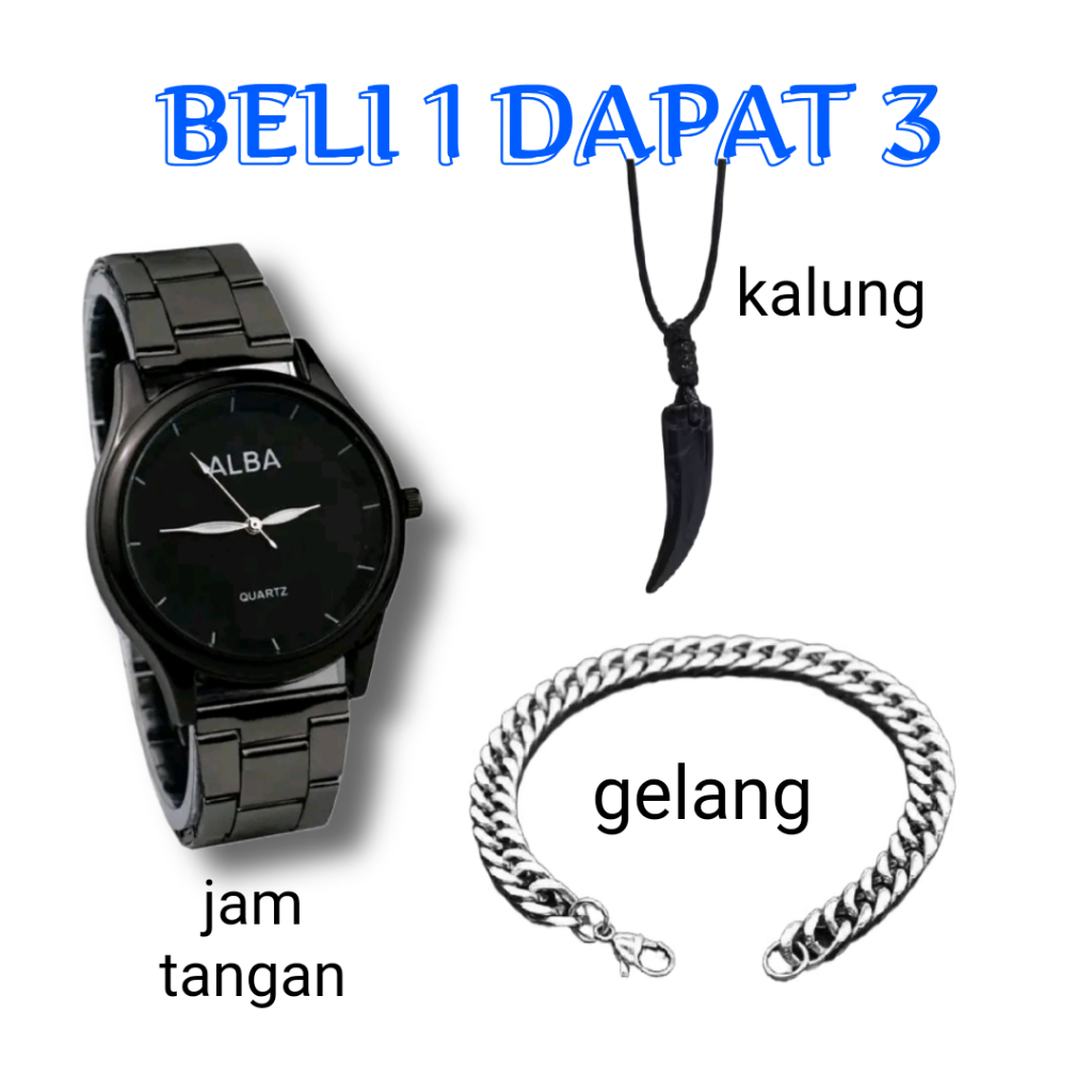 Jam tangan Alba Buy one get free gelang dan kalung