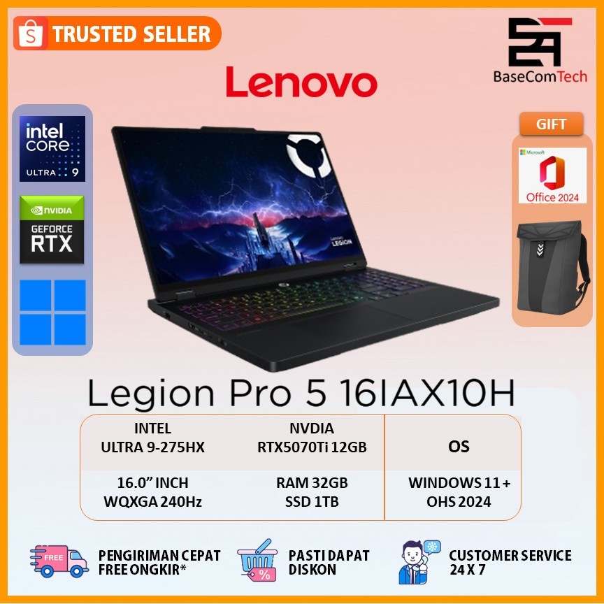 Lenovo Legion Pro 5 OLED ULTRA 9 275HX RTX5070TI 32GB/1TB 16.0 WQXGA 240Hz