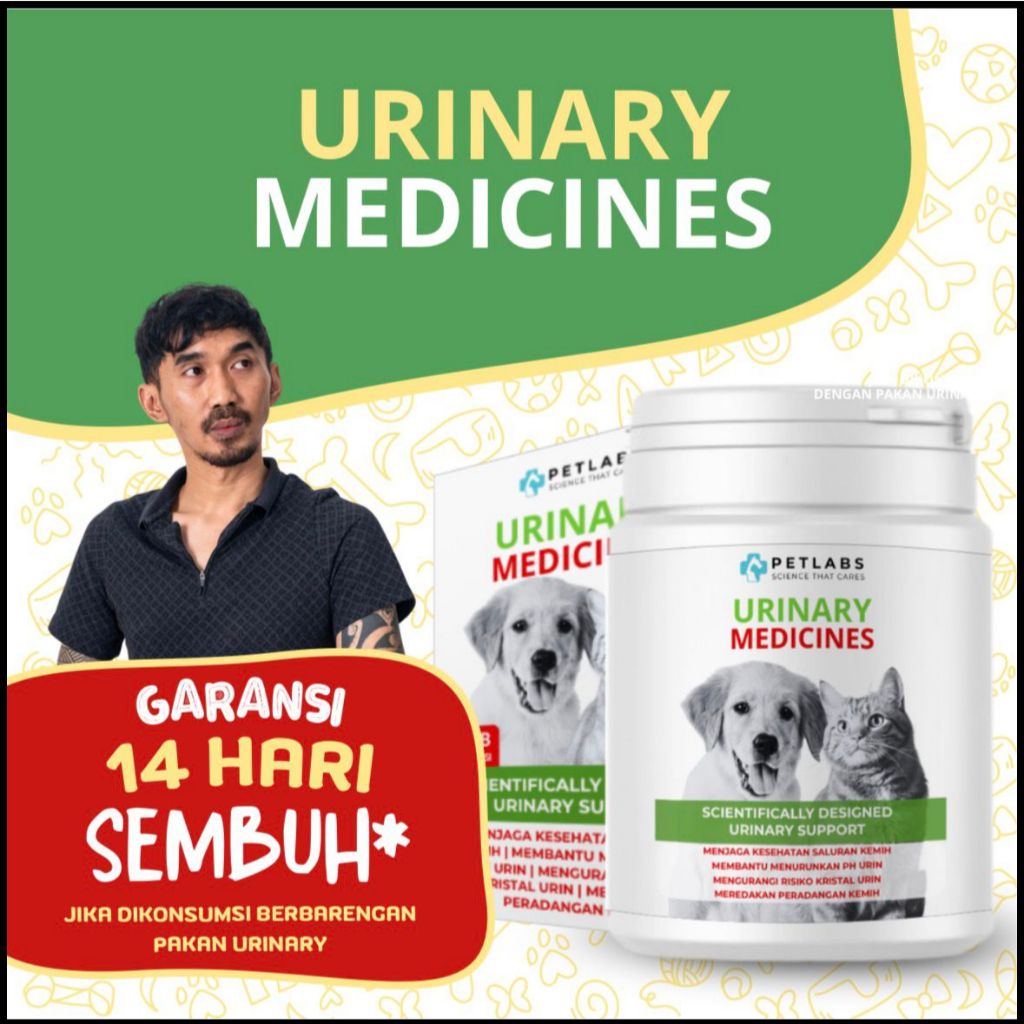 Petlabs Obat Urinary FLUTD Kucing Anjing Pipis Darah Batu Kristal