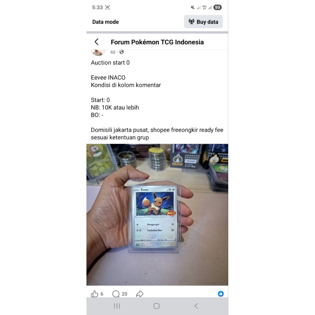 eevee inaco tcg pesnan