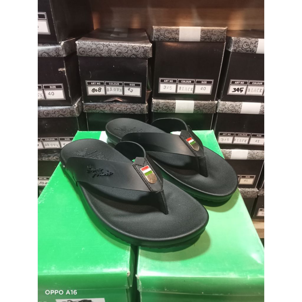 sandal slop pria sendal emporio armani