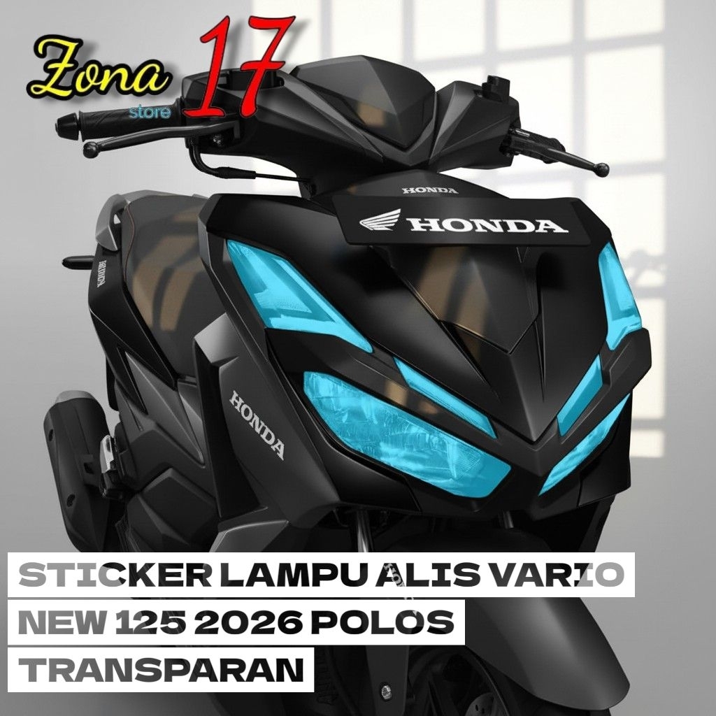 Sticker lampu alis motor vario new 125CC 2026 polos transparan sudah presisi tinggal pasang