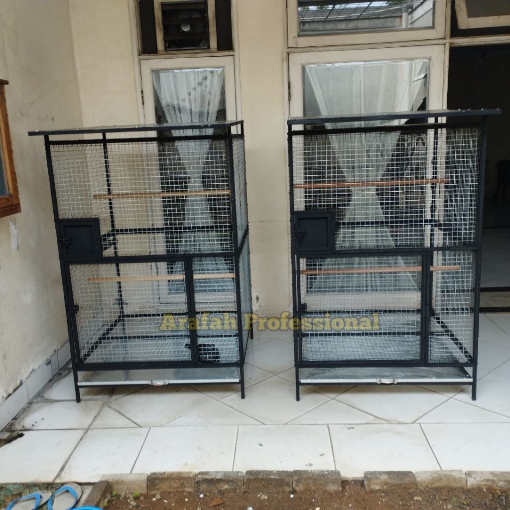 Kandang Burung Ternak Koloni Besar Besi Kuat Anti Karat Outdoor Custom Size Untuk Kakaktua Macaw Par
