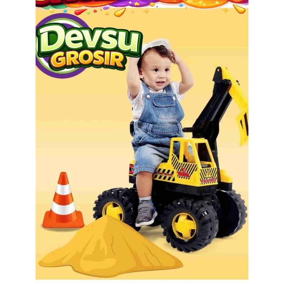 Mainan Truk Keruk Dorong SHP SBS 712 mobil beko excavator kontruksi tunggang ride on maenan SHP TOYS