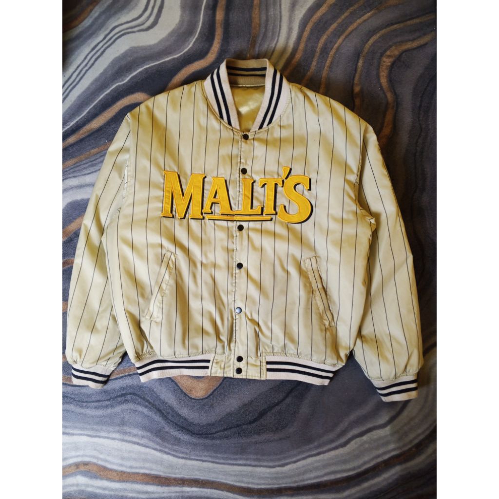 Jacket Varsity Malt's Beer Reversible Second Original ( bisa bolak balik )‎