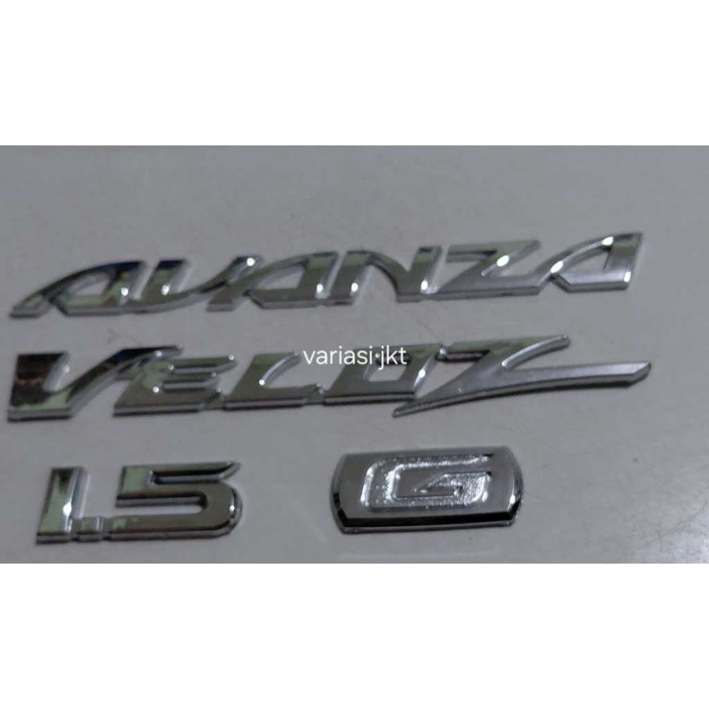 emblem logo tulisan avanza velos/emblem tulisan avanza/ emblem tulisan velos/ tulisan 15/ tulisan G