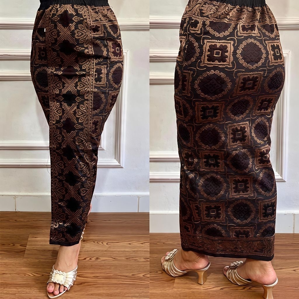 Kamen jadi bordir Lasem Bahan Katun Strait setelan Kebaya rok Bali wanita jumbo