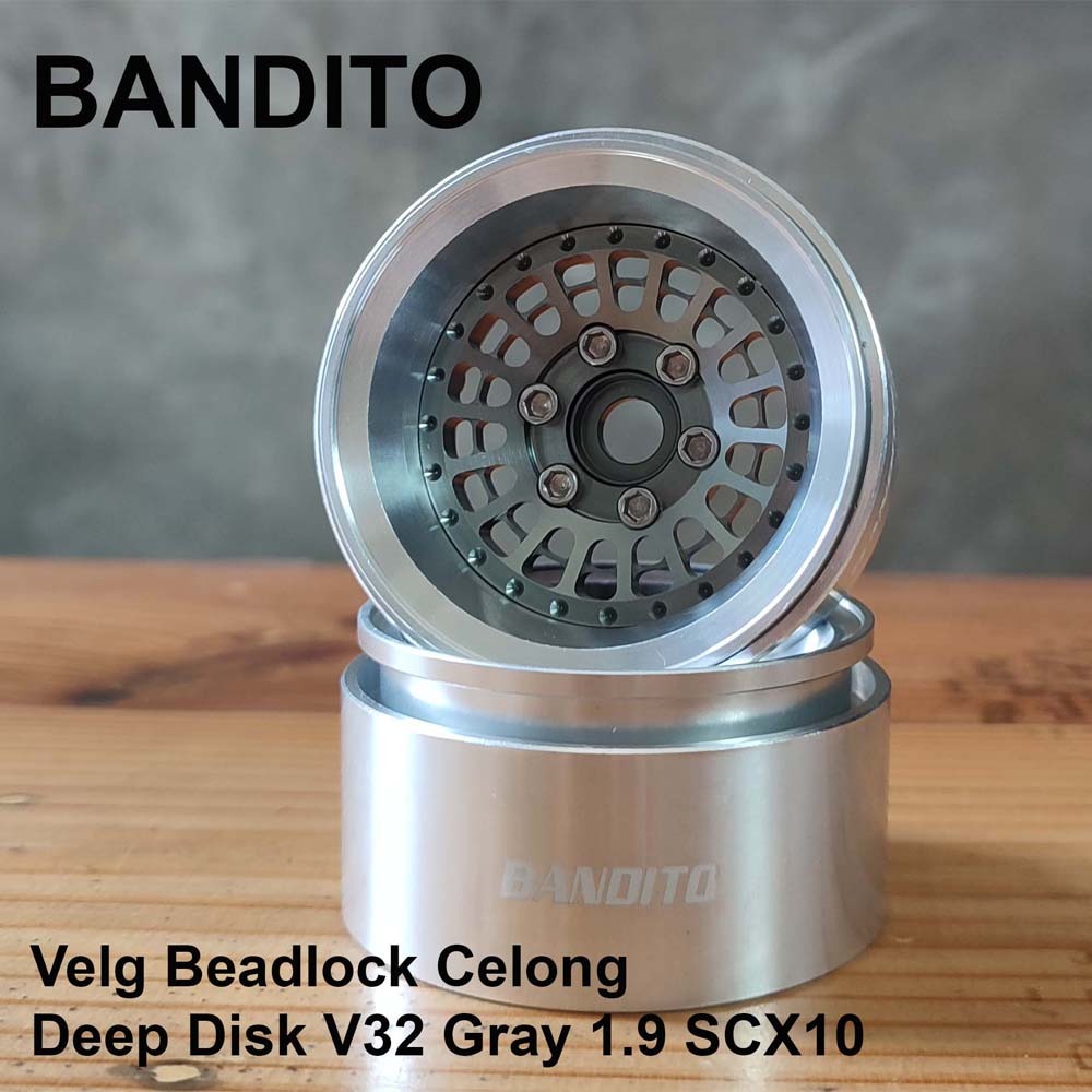 Velg Beadlock 1.9 Celong Deep Disk V32 Bandito For Axial Freemen Bandito RGT