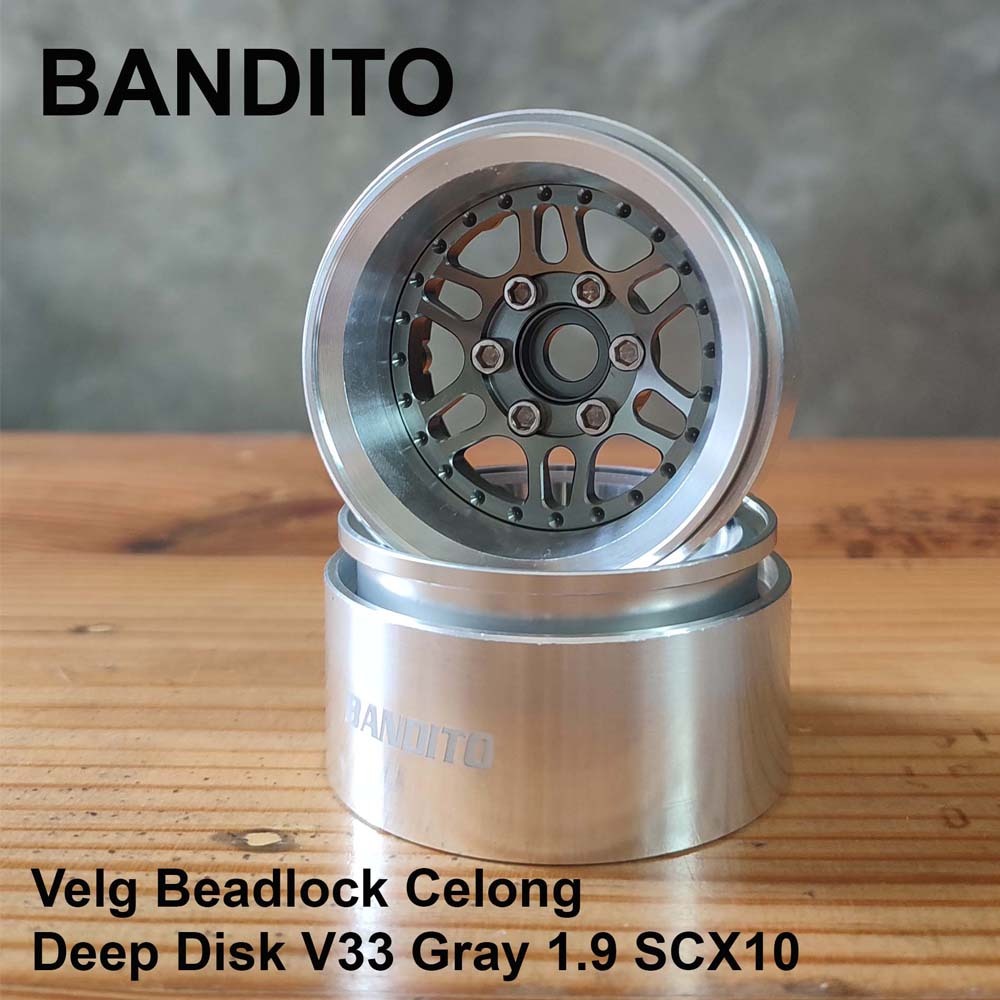 Velg Beadlock 1.9 Celong Deep Disk V33 Bandito For Axial Freemen Bandito RGT