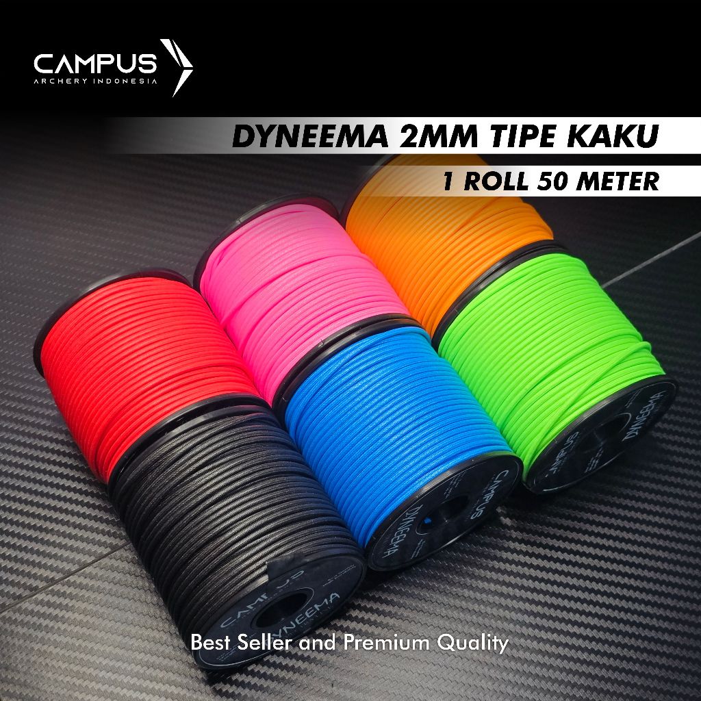 1 ROLL 50 METER TALI DYNEEMA 2MM TIPE KAKU PREMIUM SPEARFISHING LINE DYNEEMA