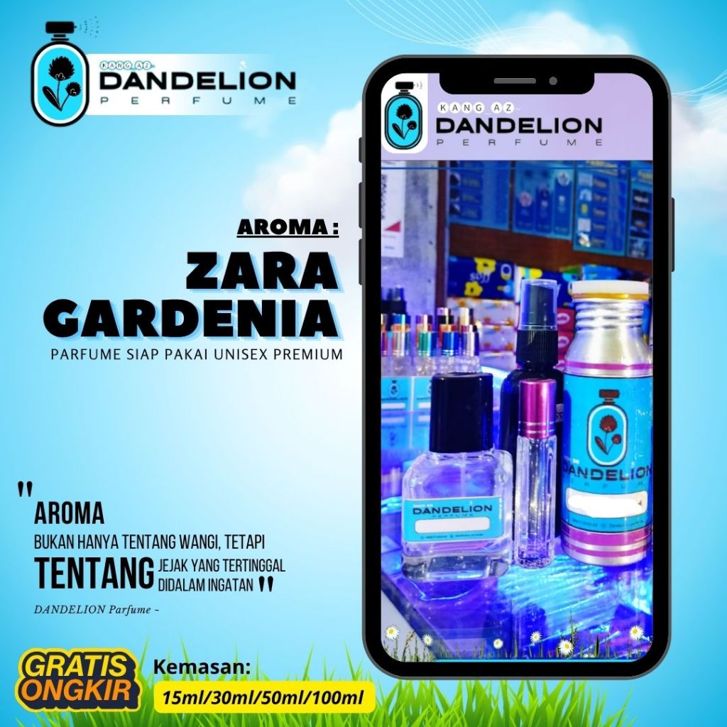 ZARA GARDENIA | Parfume Unisex Cowo & Cewe | Dandelion Perfume