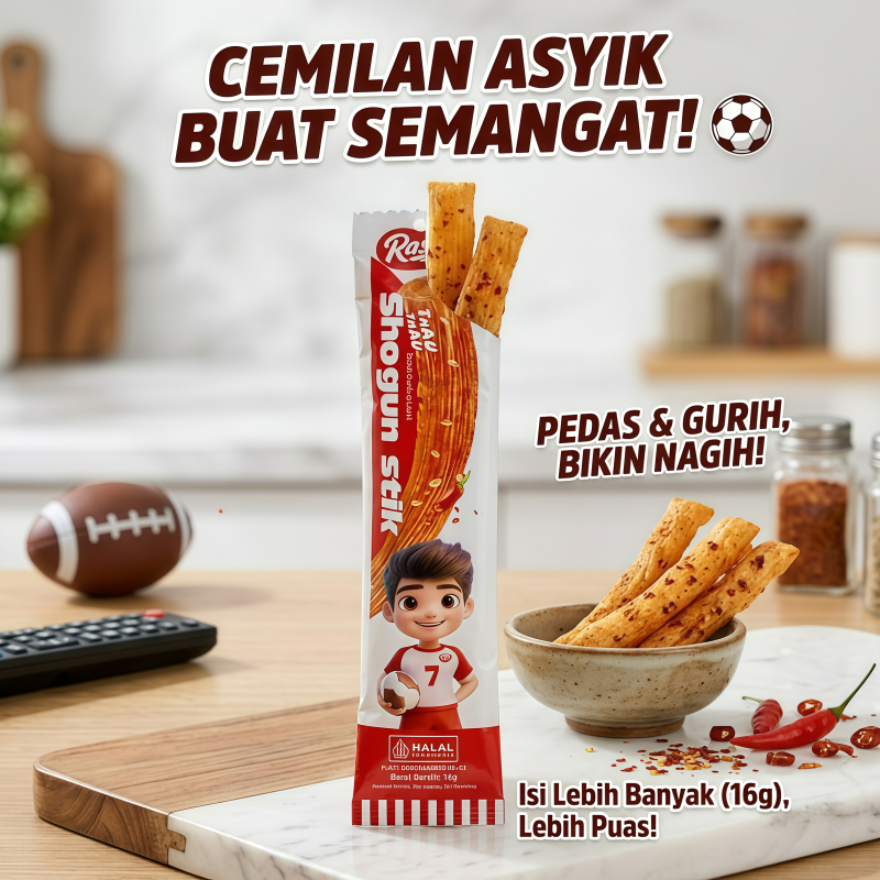 rasna Tendon Spicy Bean Snack Stick Renyah Pedas Gurih Manis - Cemilan Vegetarian Kulit Tahu Pedas H