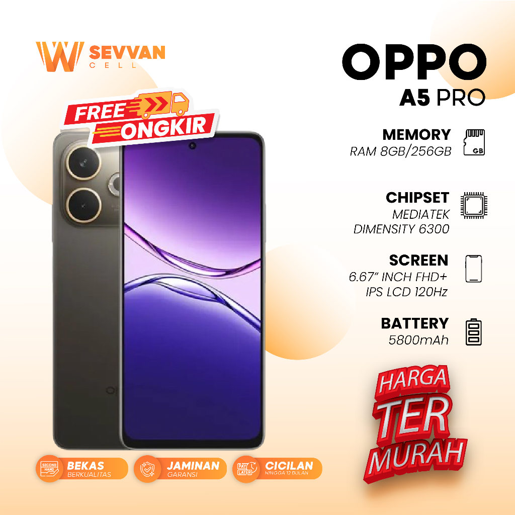 Handphone Oppo A5 Pro Ram 8 256 GB