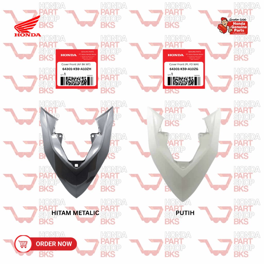 64301-K59-A10ZH 64301-K59-A10ZG Cover Front Hitam Putih – Vario 125 eSP & Vario 150 eSP