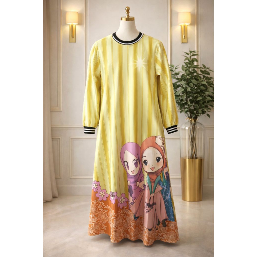 NEW ARRIVAL GAMIS MUSLIM KARAKTER PREMIUM