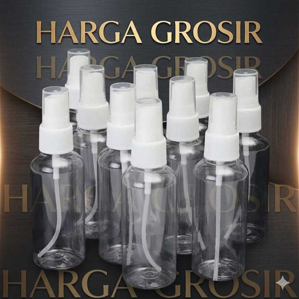 [HARGA GROSIR] Botol Plastik 60ML Bening - Botol Plastik Bening Multifungsi Spray Bening Putih - Bot