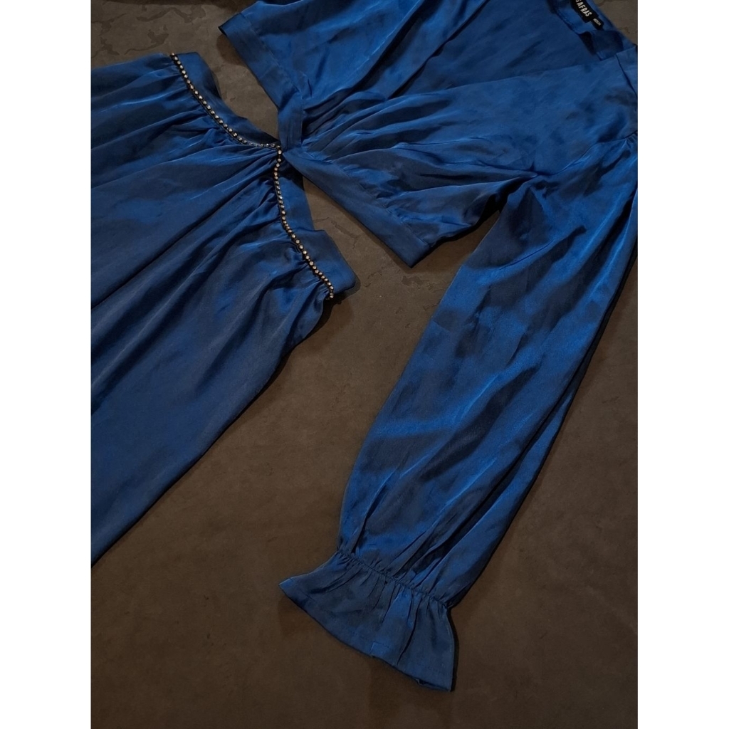 SASSAFRAS Satin Backless Dress (Malaysian Brand)