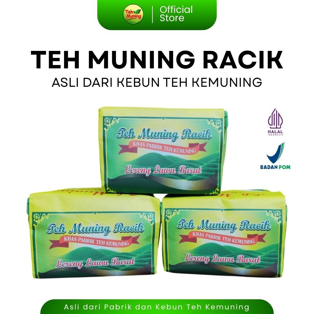 (3 Pcs @105 gr) TEH MUNING RACIKAN SOLO | Asli Kemuning Lereng Lawu Barat | Teh Kemuning Langsung da