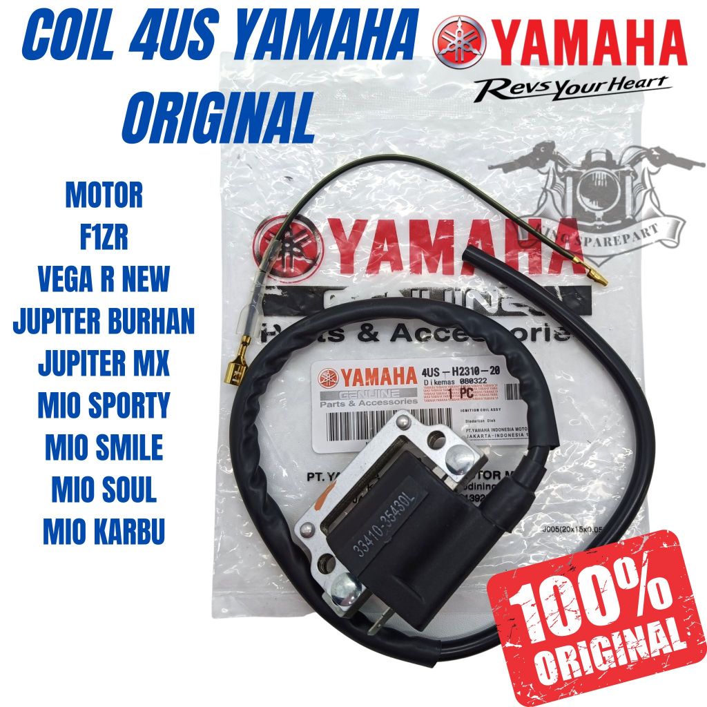 COIL KOIL YAMAHA KODE 4US MOTOR F1ZR VEGA R NEW JUPITER BURHAN JUPITER MX DIJAMIN 100% ORIGINAL