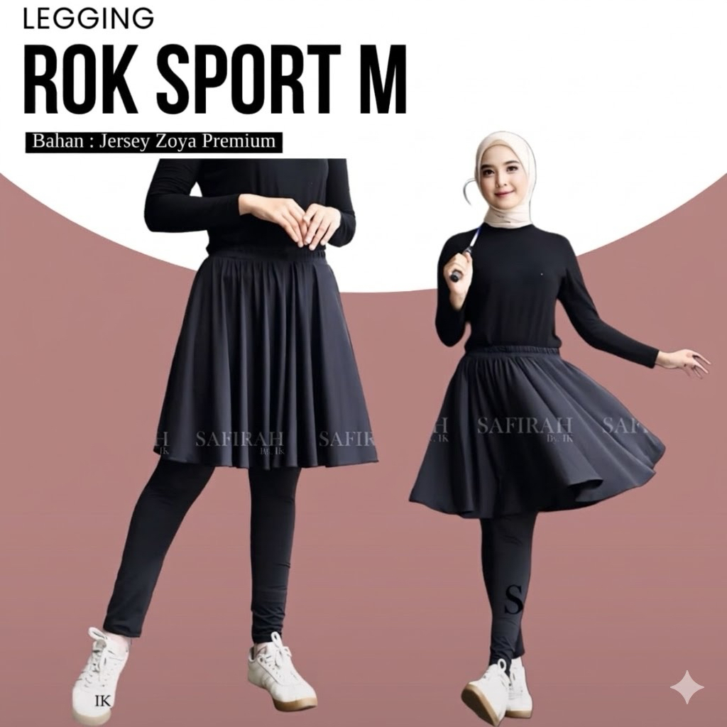 Legging Rok Panjang sport Jersey premium