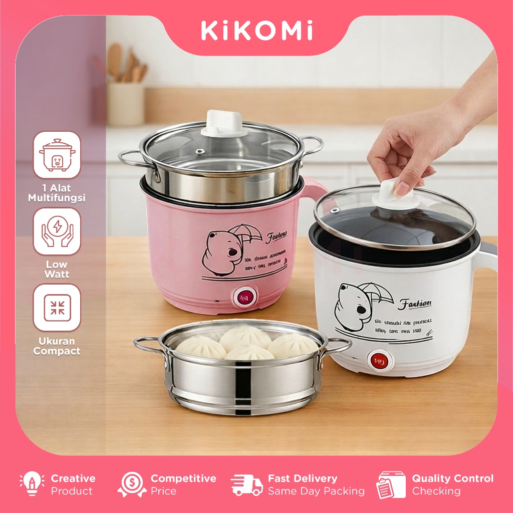 PANCI LISTRIK FASHION Plus Steamer Serbaguna Electric Frypan Portable KK