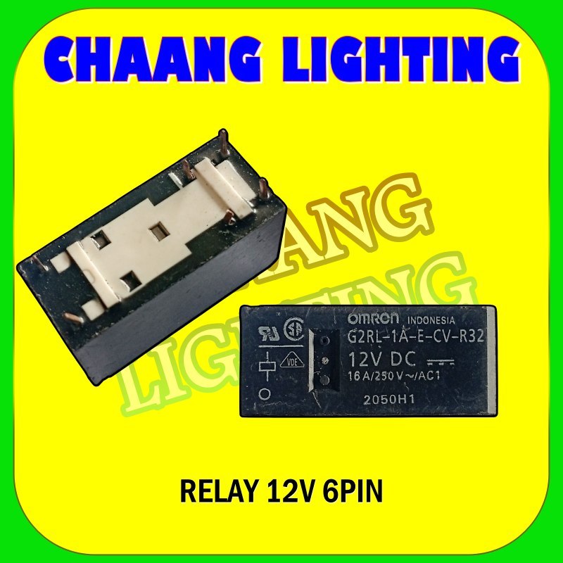 RELAY 12V 6P REAY 12 VOLT 6 PIN G2RL 1A E CV R32 12VDC RELAY 12 VOLT 6 KAKI OMRON