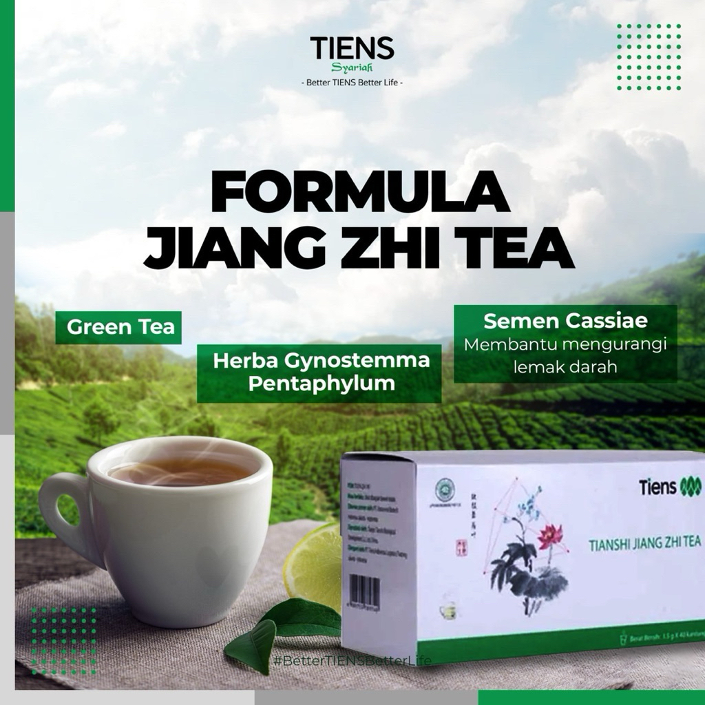 PER 1 SACHET Tianshi Jiang Zhi Tea Tiens 1 Box 40 Sachet & Eceran Pelangsing Teh Diet & Detox Alami 