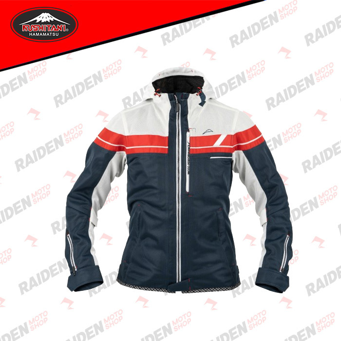 KUSHITANI K-2440 FULL MESH PARKA JACKET WHITE/BLUE