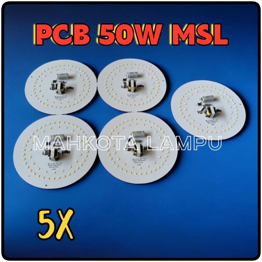( 5X ) PCB LAMPU LED 50Watt MSL D-131MM PUTIH