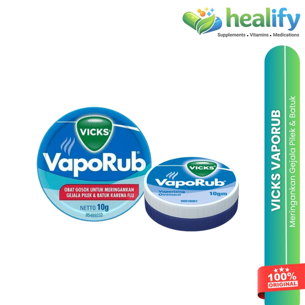 Vicks Vaporub 10gr - Meringankan Flu Batuk Pilek Hidung Tersumbat Bayi Kids