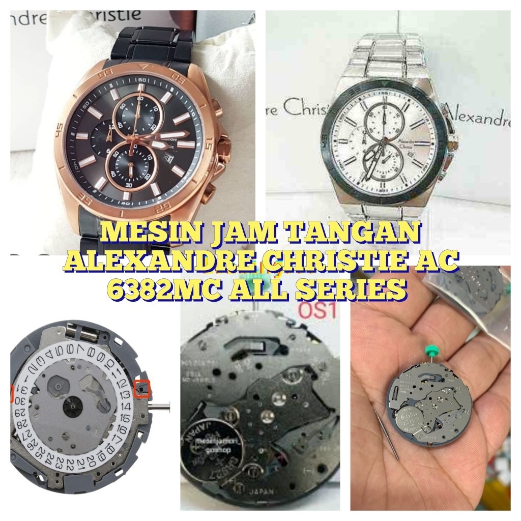 Mesin jam tangan Alexandre Christie AC 6382MC All series