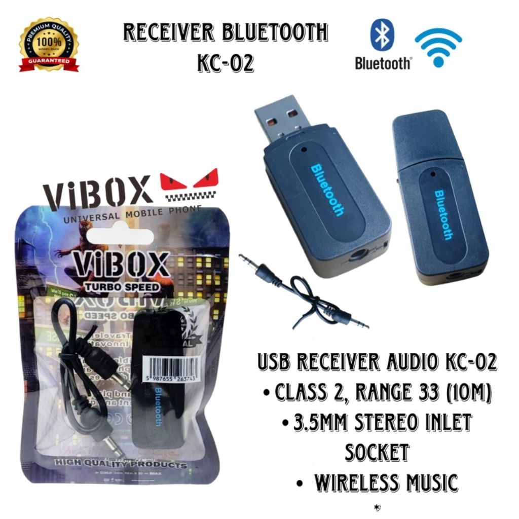 DRG USB BLUETOOH MUSIC RECEIVER VIBOX BT-660 / CK-02 ORIGINAL ADAPTER MUSIC TANPA KABEL