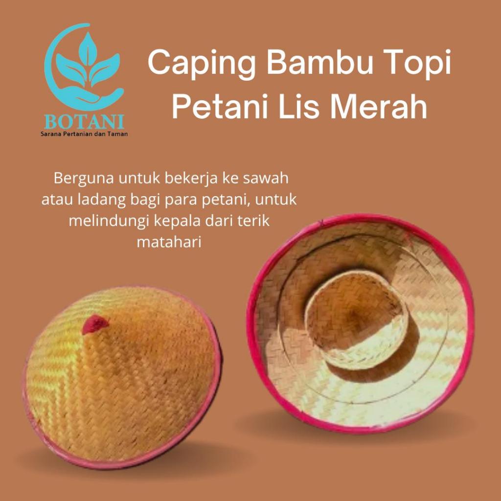 Topi caping bambu petani / topi anyaman bambu